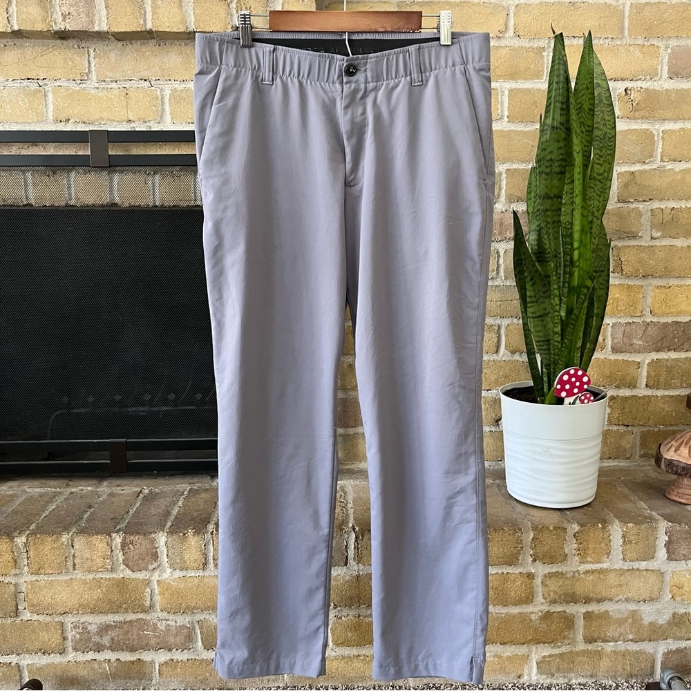 Under Armour Mens The Showdown Golf Stretch Pants Gray Size 36x32
